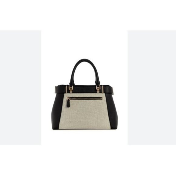 GUESS Anadela canvas medium satchel crossbody bag - Black/Cream (No charms) - Picture 6 of 6